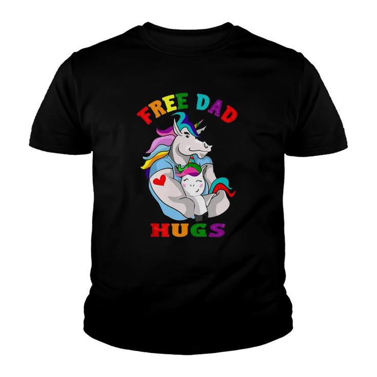 Free Dad Hugs Lgbt Gay Pride  Youth T-shirt