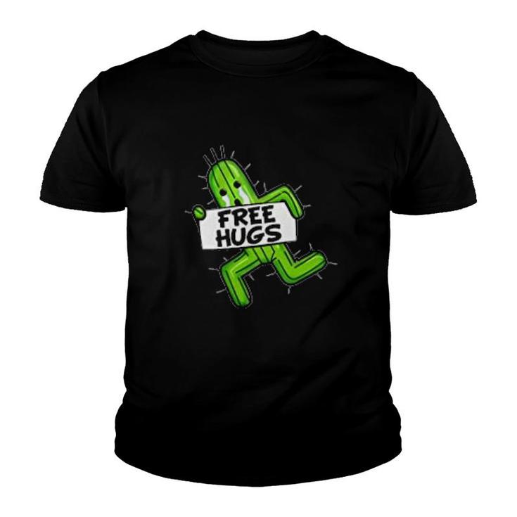 Free Hugs Funny Cactus Youth T-shirt