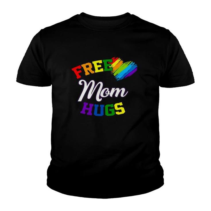 Free Mom Hugs Lgbt Gay Pride Heart Youth T-shirt