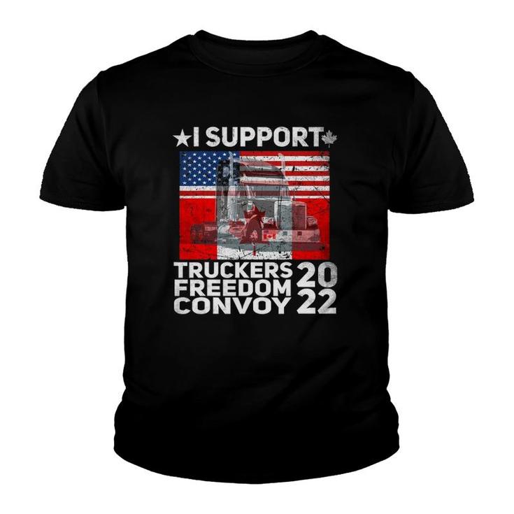Freedom Convoy 2022 In Support Of Truckers Let's Go Youth T-shirt