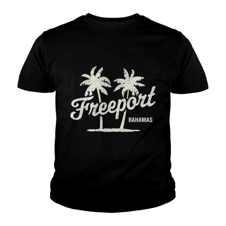 Freeport Bahamas Vintage 70S Palm Trees Graphic Youth T-shirt