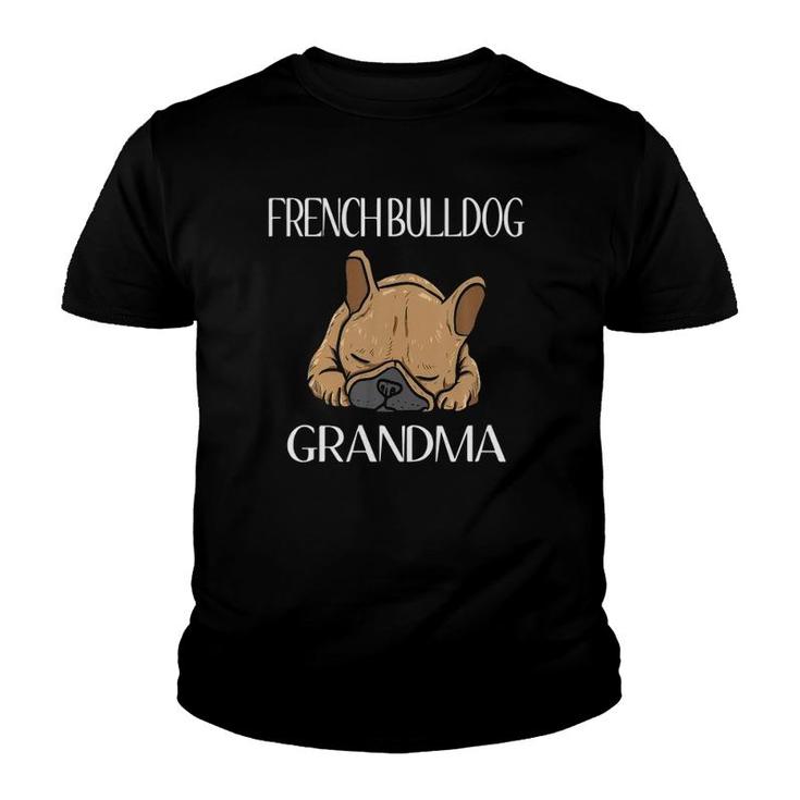 French Bulldog Grandma Frenchie For Women Youth T-shirt