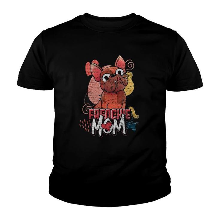 Frenchie Mom Cute Dog Lover Animal Mama French Bulldog Youth T-shirt