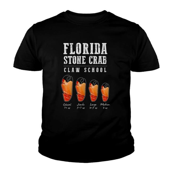 Fresh Florida Stone Crab Claw School Seafood Mustard Sauce Youth T-shirt