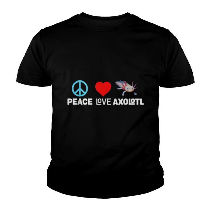 Friedensliebe Axolotl Lustiger Amphibiensalamander Humor  Youth T-shirt