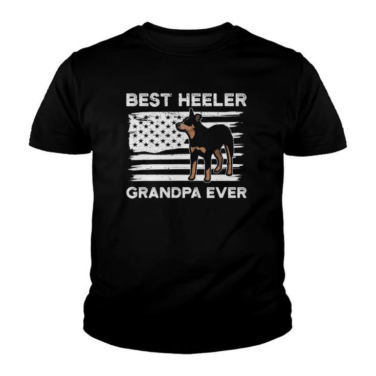 From Dog American Flag Heeler Grandpa Australian Cattle Dog Youth T-shirt
