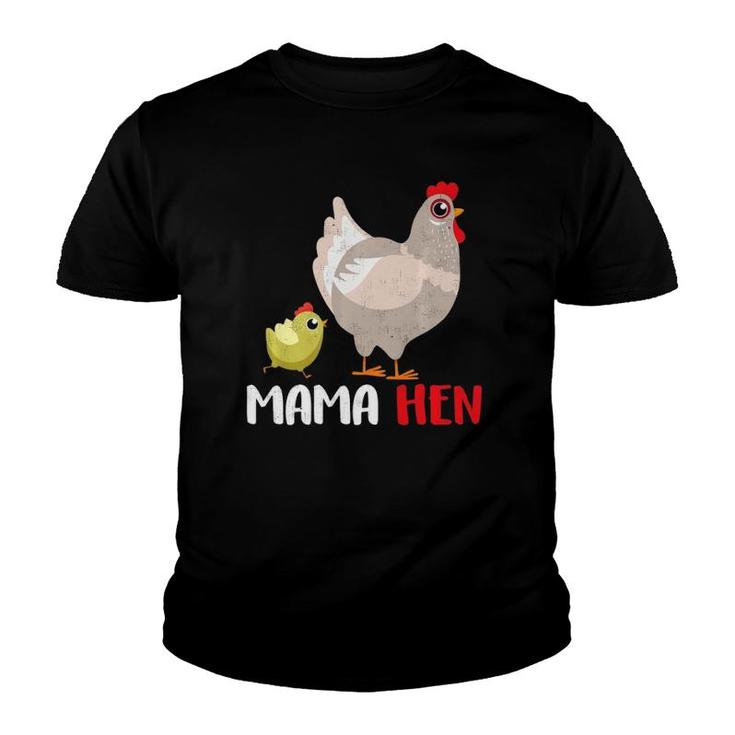 Fun Mother's Day Mama Hen Gift Design Farm Animal  Youth T-shirt