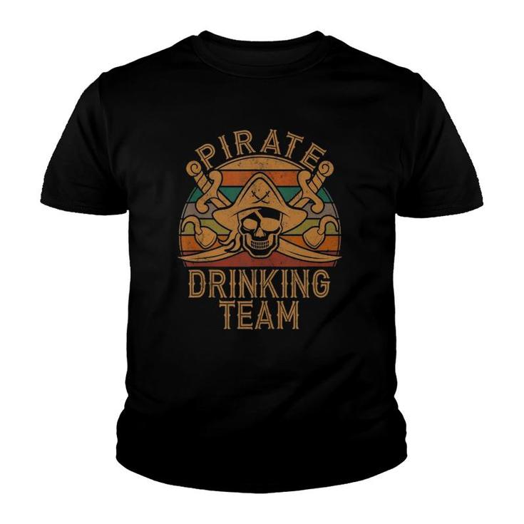 Fun Pirate Drinking Team Jolly Roger Dad Halloween Tank Top Youth T-shirt