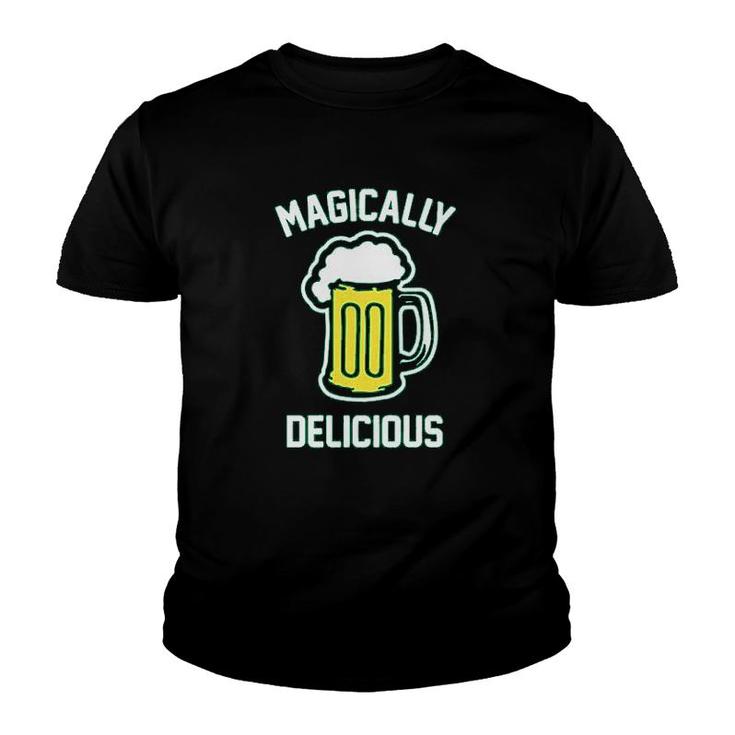 Funny Beer Drinking St Patrick  Graphic Youth T-shirt
