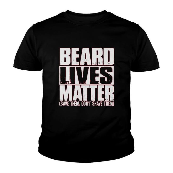 Funny Big And Tall Beard Lives Matter Youth T-shirt