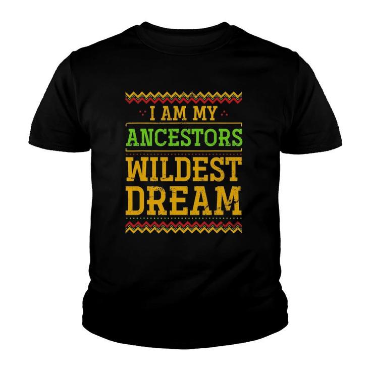 Funny Black Americans African Roots Gift Black History Month Youth T-shirt