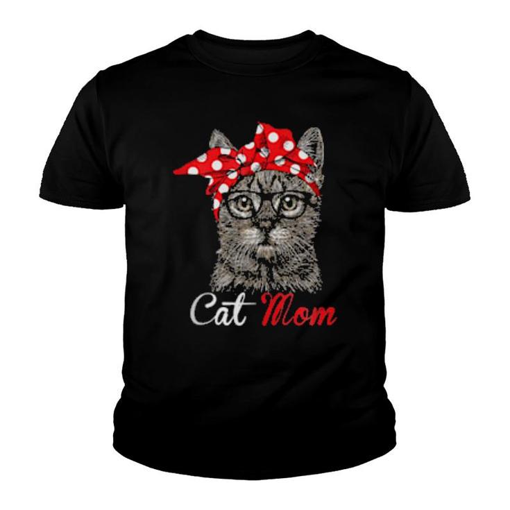 Funny Cat Mom For Cats Mothers Day  Youth T-shirt