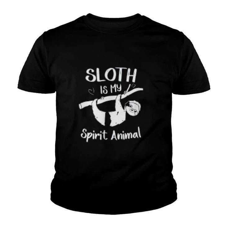 Funny Cute Sloth Is My Spirit Animal Youth T-shirt
