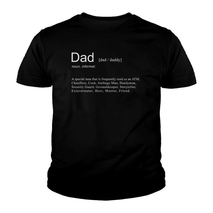Funny Dad Definition Parents' Day Mens Adult Youth T-shirt