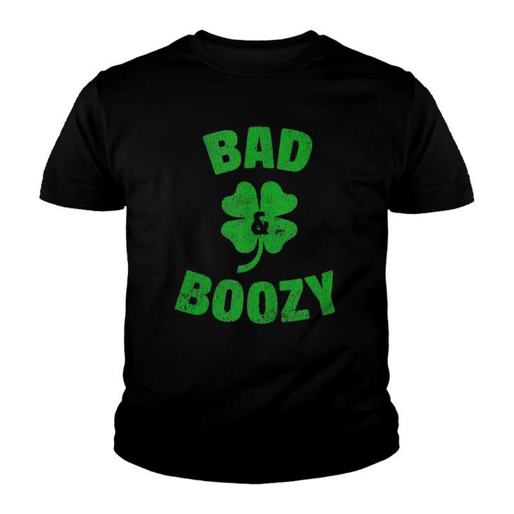 Funny Drinking St Patrick's Day Bad And Boozy Tank Top Youth T-shirt