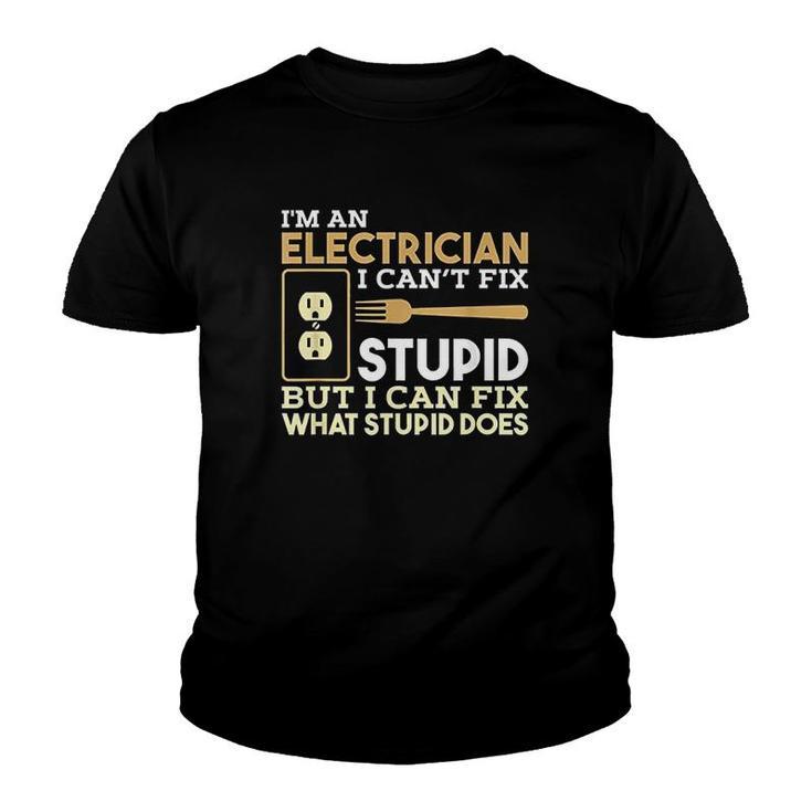 Funny Electrician Youth T-shirt