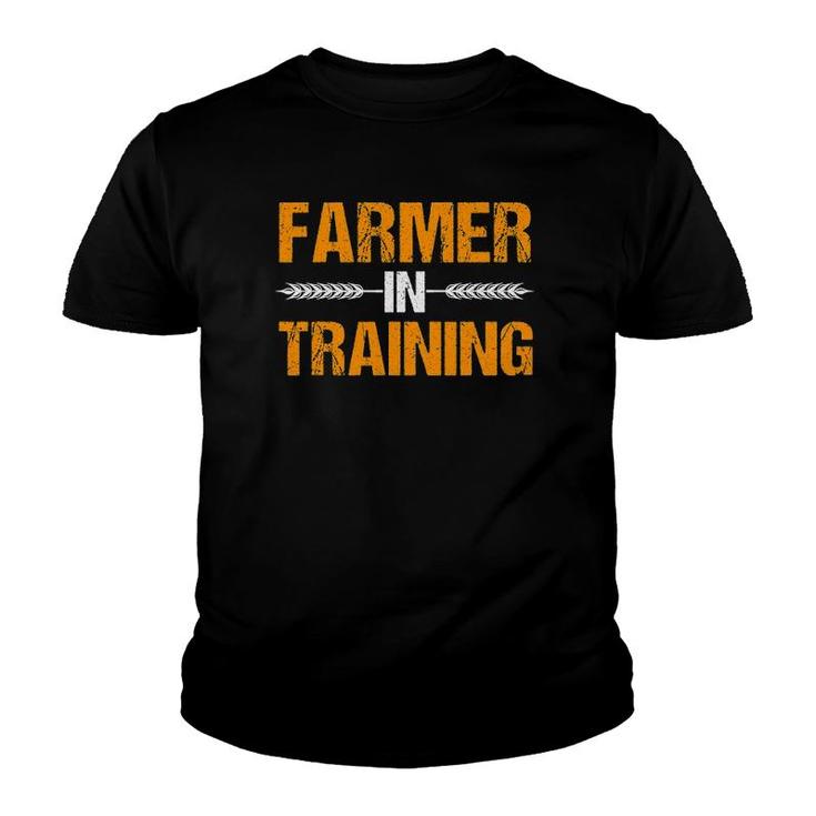 Funny Farmer In Training Apparel Farm Farming Youth T-shirt