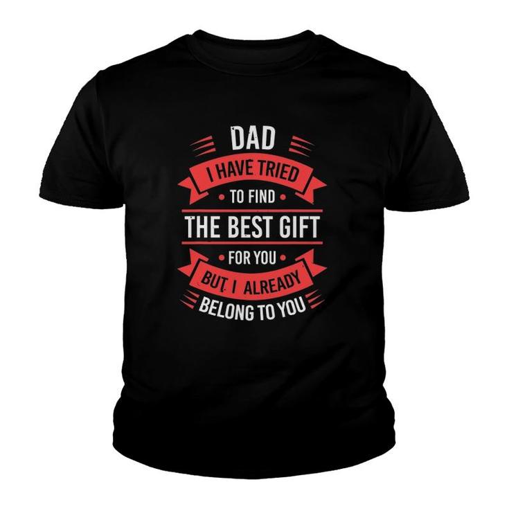 Funny Father's Day  Dad From Daughter Son Wife For Dad Retro Youth T-shirt