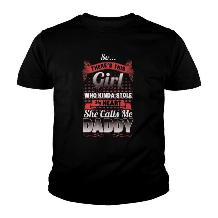 Funny Fathers Day Gift Quotes, Daddy Loves Daughter Youth T-shirt