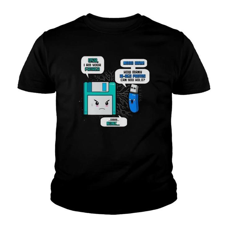 Funny Floppy Usb I Am Your Father Computer Geek Gift Youth T-shirt