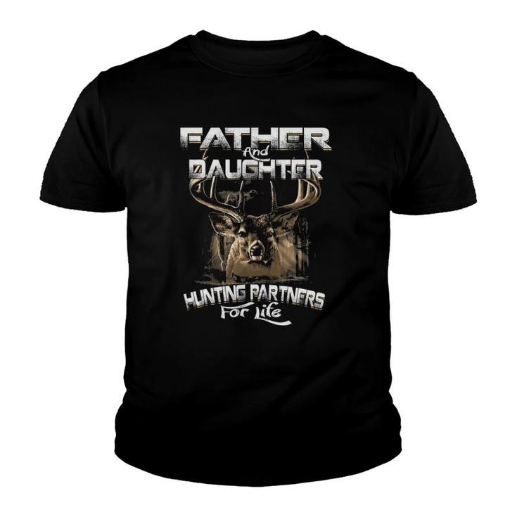 Funny Gift Tee Father And Daughter Hunting Partners For Life Youth T-shirt