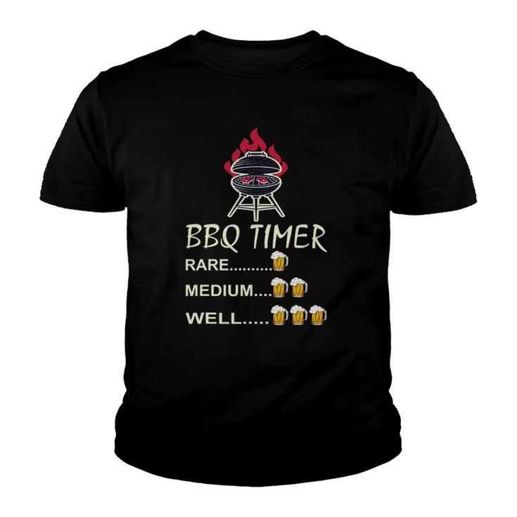 Funny Grill Father Bbq Timer Charcoal Barbecue Youth T-shirt