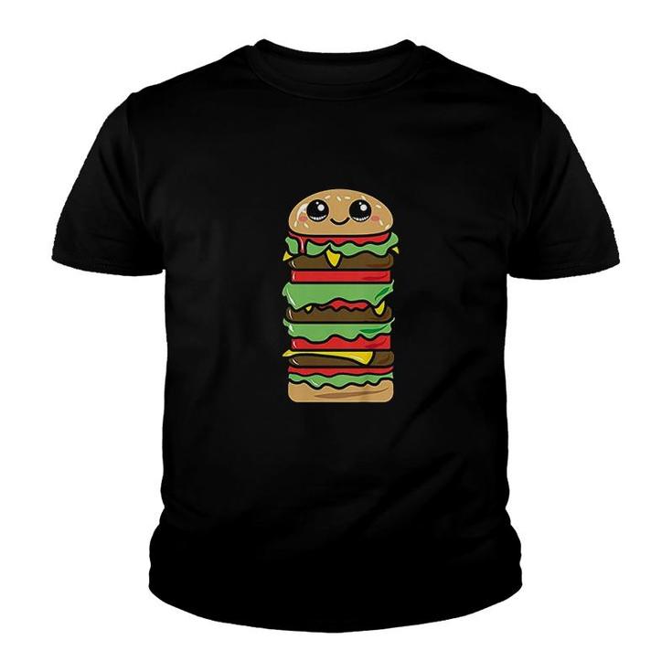 Funny Hamburger Burger Eat Food Youth T-shirt
