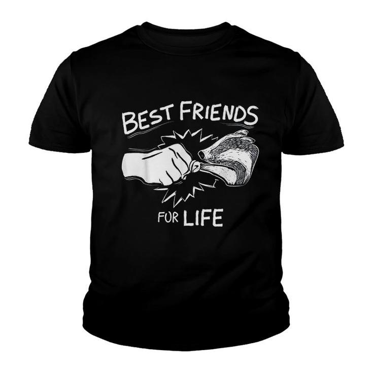 Funny Honey Badger Animal Best Friends Art Gift Youth T-shirt