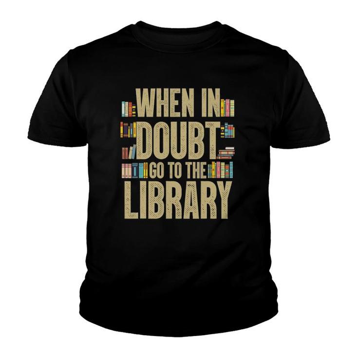 Funny Library Design Men Women Book Reader Reading Librarian Youth T-shirt