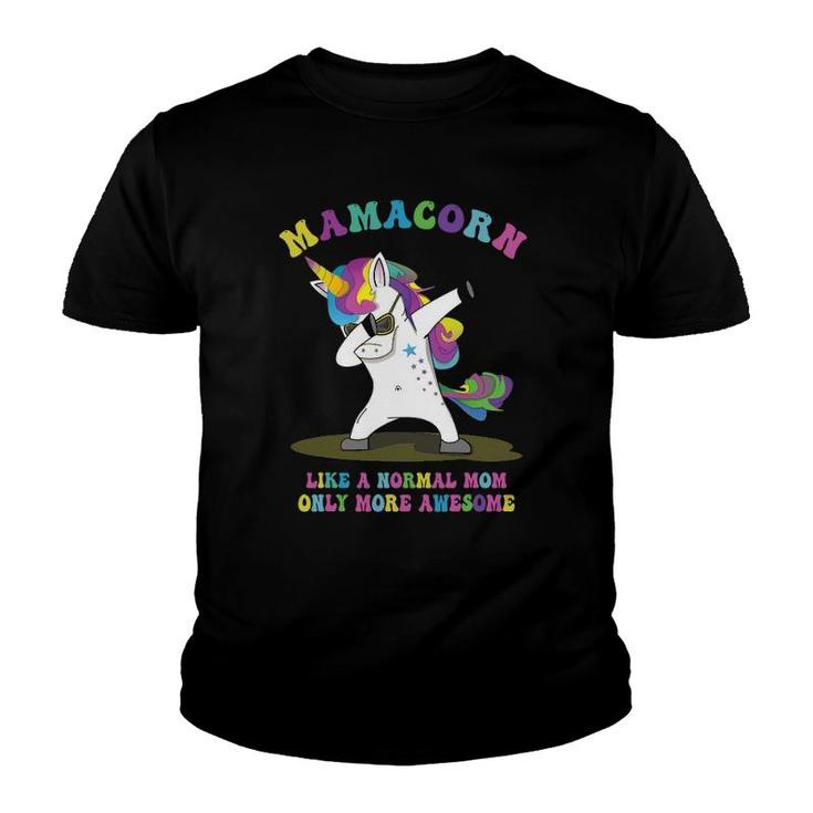 Funny Mamacorn Dabbing Unicorn Mother's Day Mother Mom Youth T-shirt