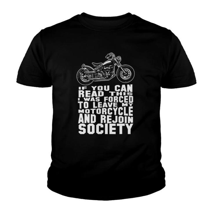 Funny Motorcycle For Men Riding Biker Dad Bike Youth T-shirt
