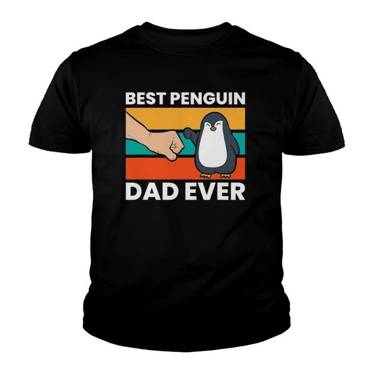 Funny Penguin Best Penguin Dad Ever Youth T-shirt