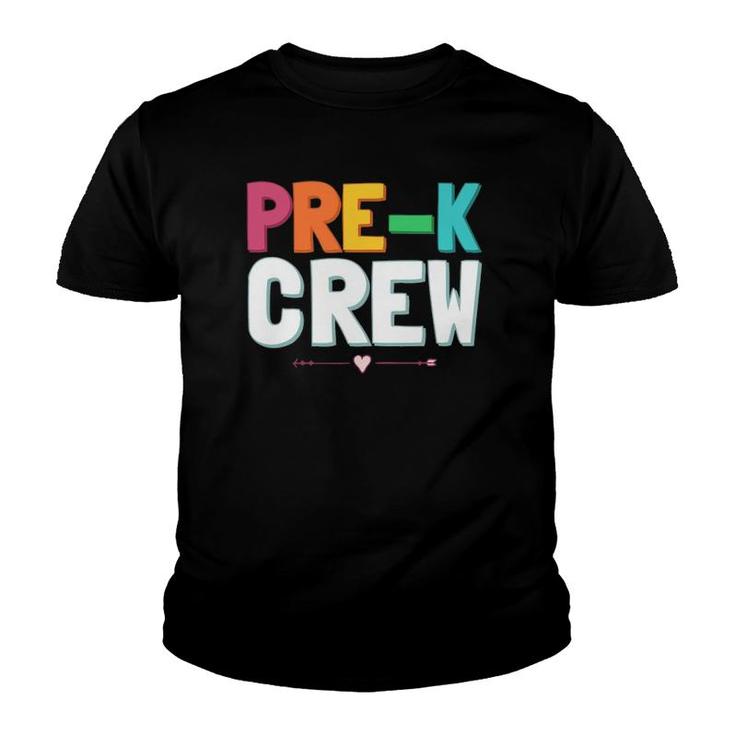 Funny Preschool Teacher Designs For Men Women Pre K Crew Youth T-shirt