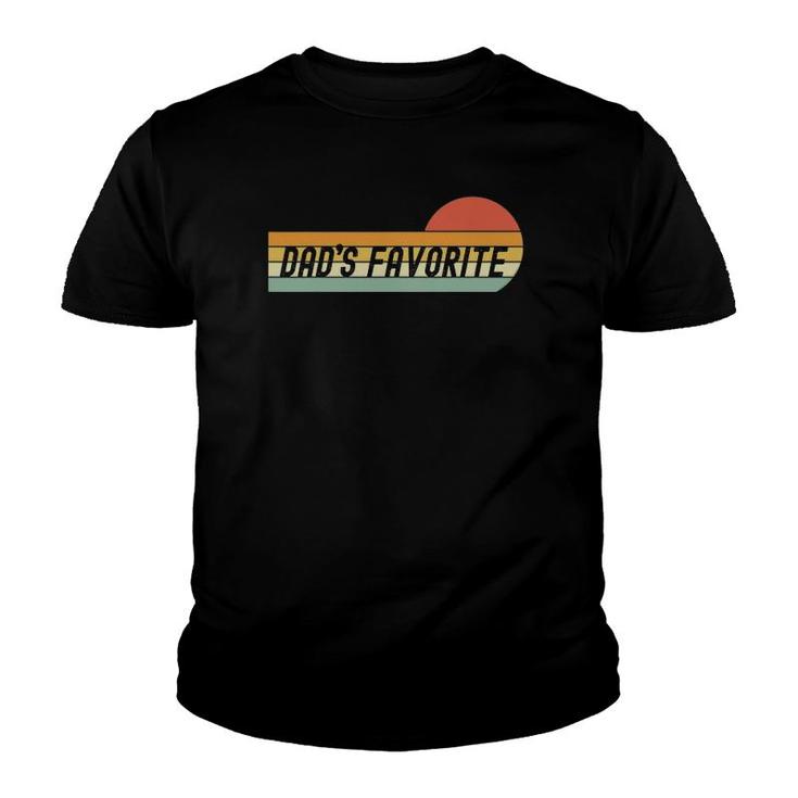 Funny Retro Dad's Favorite Son Or Daughter Father's Day Youth T-shirt