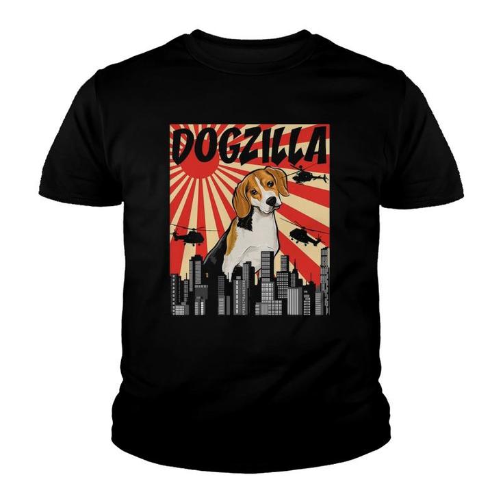 Funny Retro Japanese Dogzilla Beagle Youth T-shirt