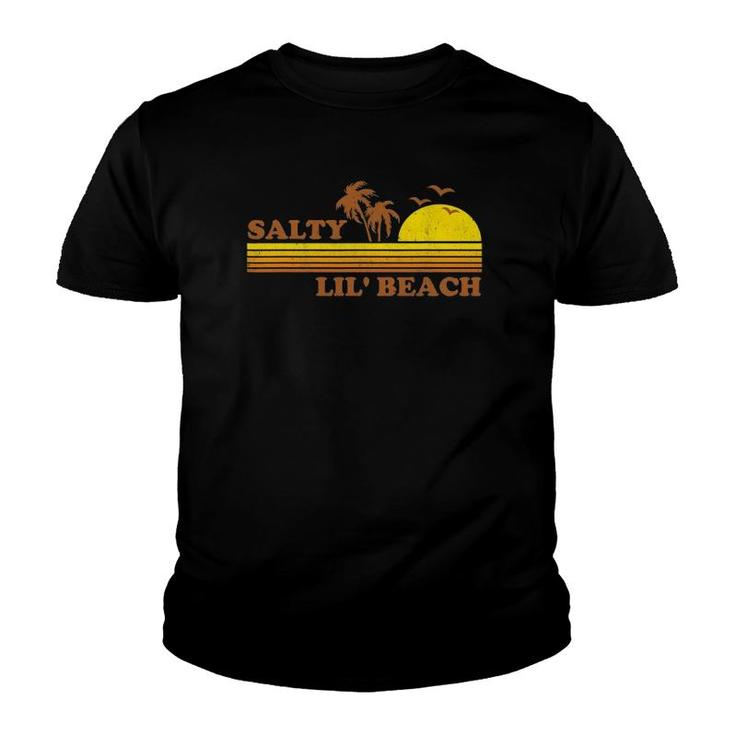 Funny Salty Lil Beach Retro Sunset 70'S 80'S Vintage Gift Youth T-shirt