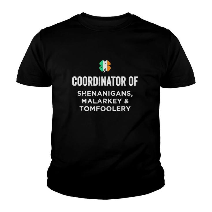 Funny Shenanigans Coordinator Gift Funny St Patrick's Day Gift Youth T-shirt