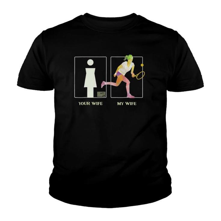 Funny Tennis Player Wife Proud Husband Youth T-shirt