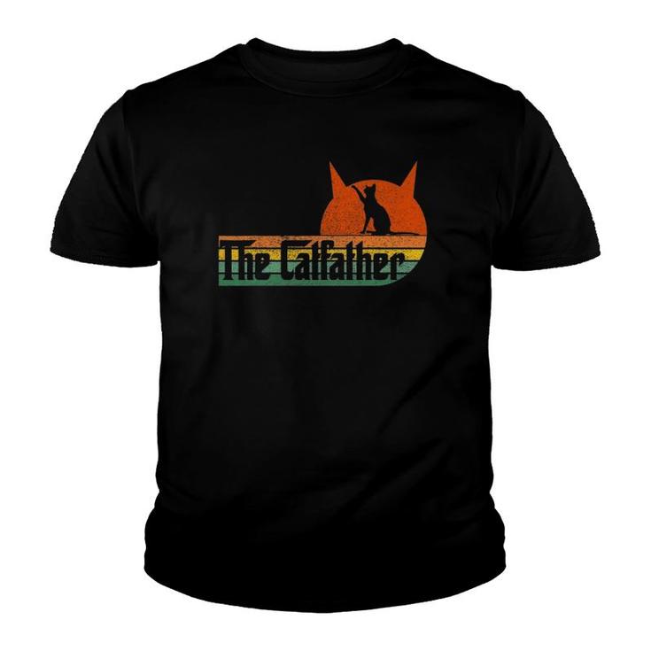Funny Vintage Retro The Catfather Youth T-shirt