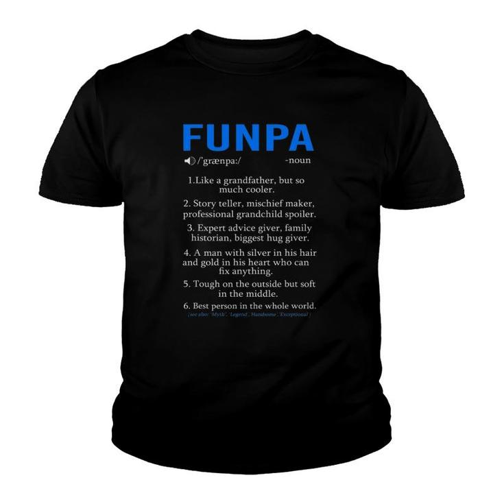 Funpa Definition  Grandpa Fathers Day Youth T-shirt