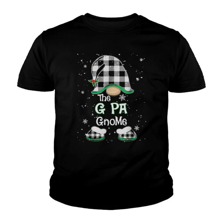 G Pa Gnome Buffalo Plaid Matching Christmas Pajama Family  Youth T-shirt