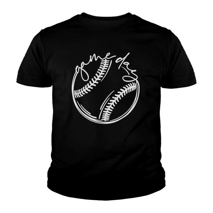 Game Day Baseball Baseball Life, Softball Life For Mom Youth T-shirt