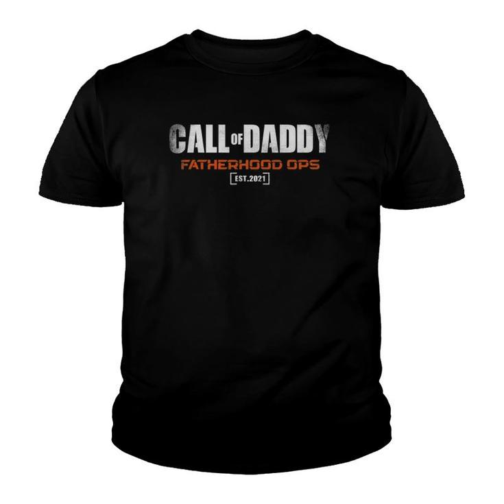 Gamer Dad Call Of Daddy Fatherhood Ops Funny Father's Day Youth T-shirt