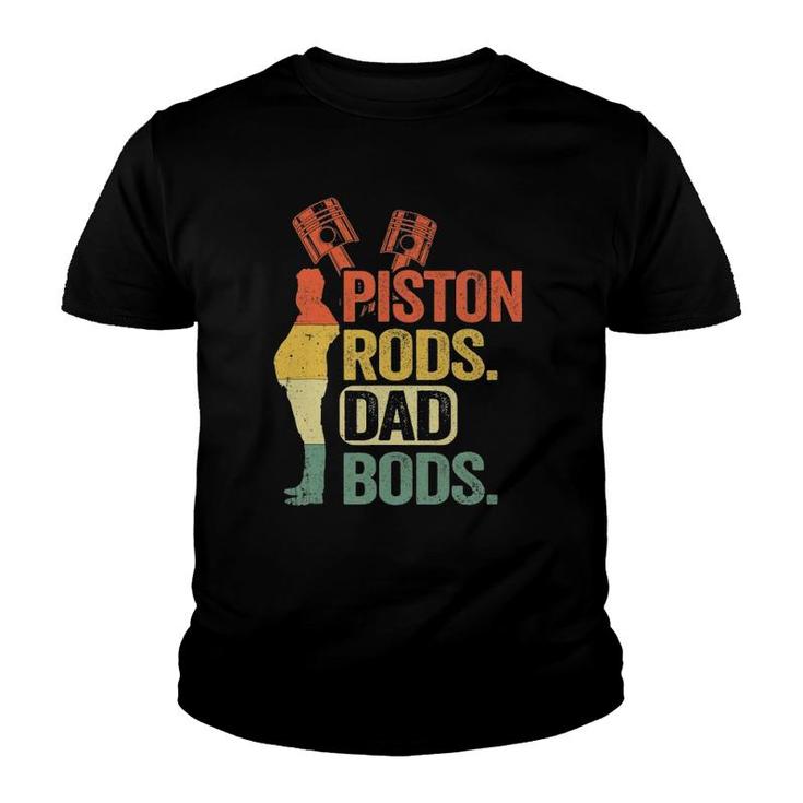 Garage Vintage Mechanic Daddy Piston Rods And Dad Bods Youth T-shirt