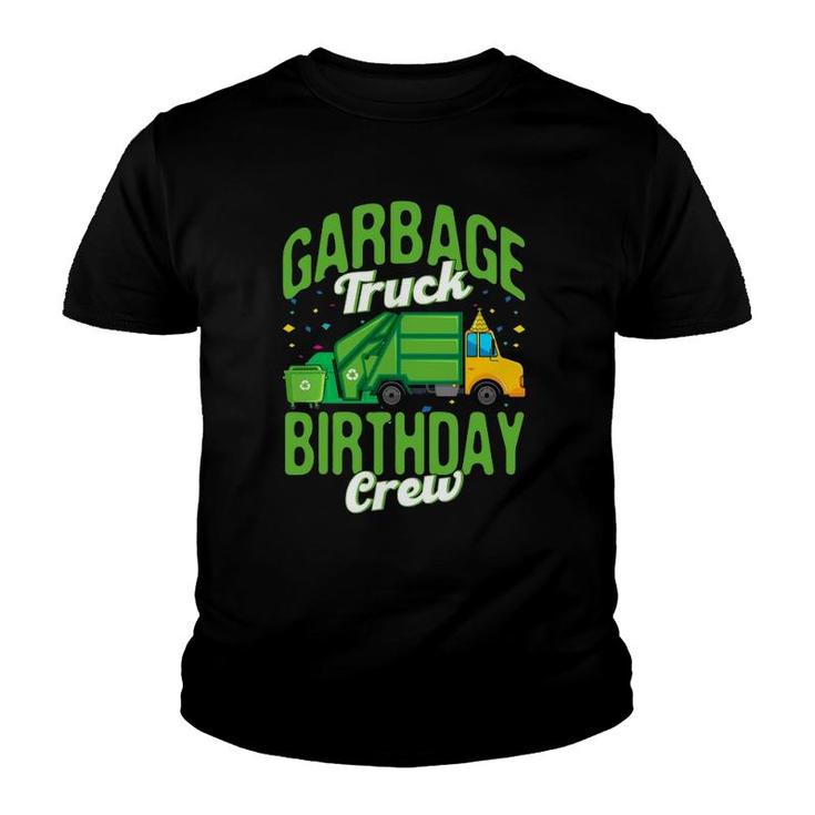 Garbage Truck Birthday Crew Garbage Truck Recycling Trash Youth T-shirt