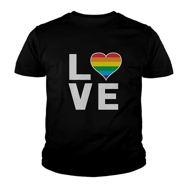 Gay Love Rainbow Youth T-shirt