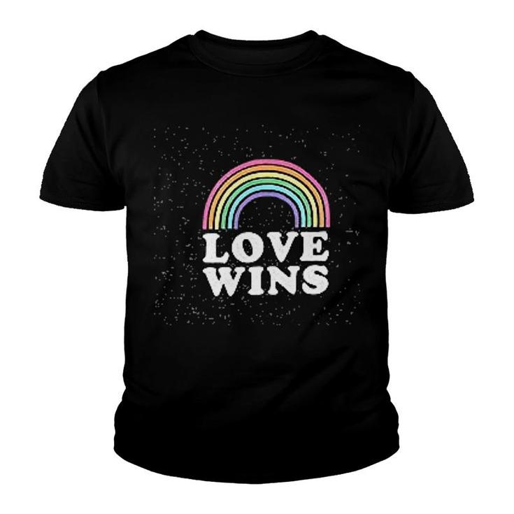 Gay Pride Rainbow Love Wins Lgbt Youth T-shirt
