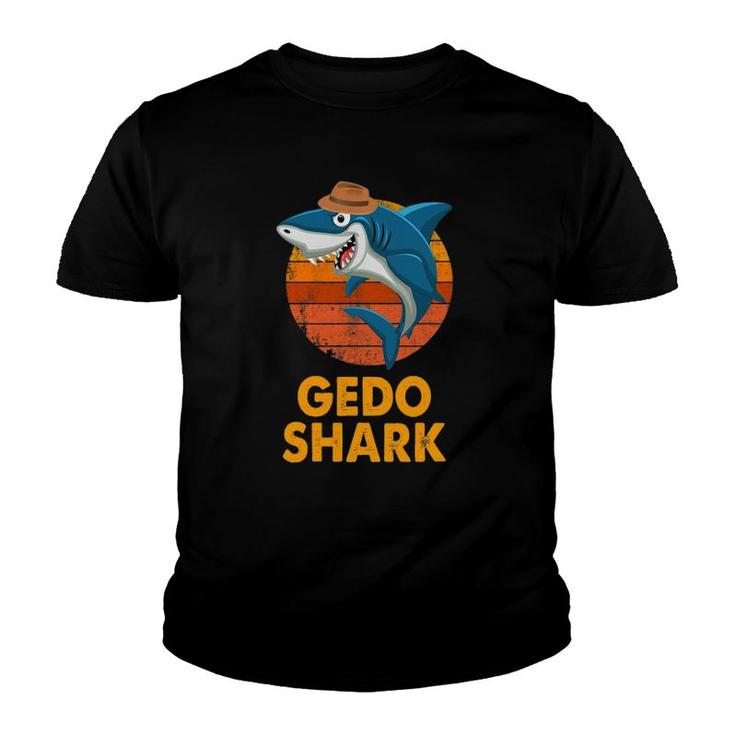 Gedo Shark Funny Vintage Papa Grandpa Father's Day Gifts Youth T-shirt