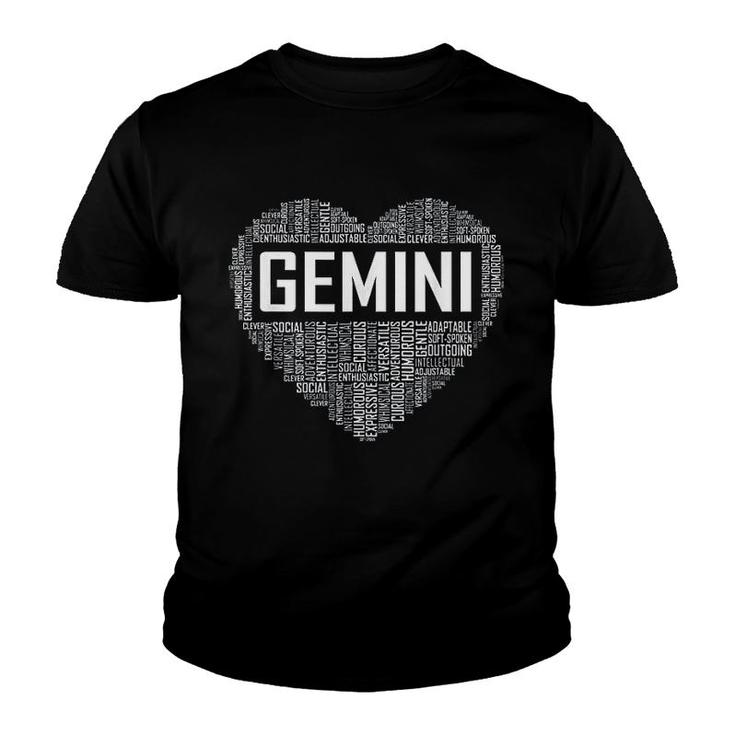 Gemini Zodiactraits Horoscope Astrology Youth T-shirt