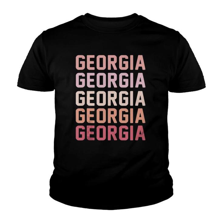 Georgia Peach Stacked Tank Top Youth T-shirt